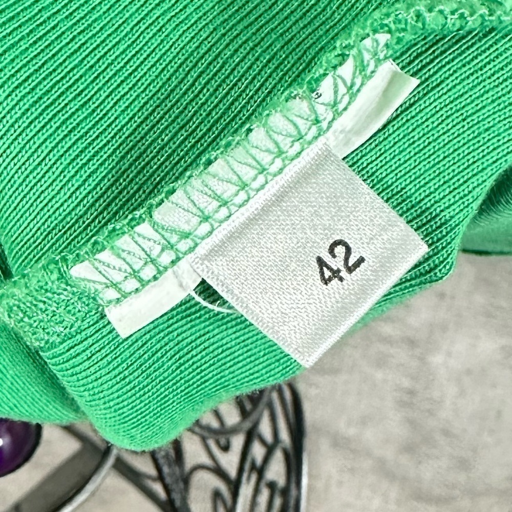 Dinomoda green scoop neck t shirt size 42 - Picture 7 of 7